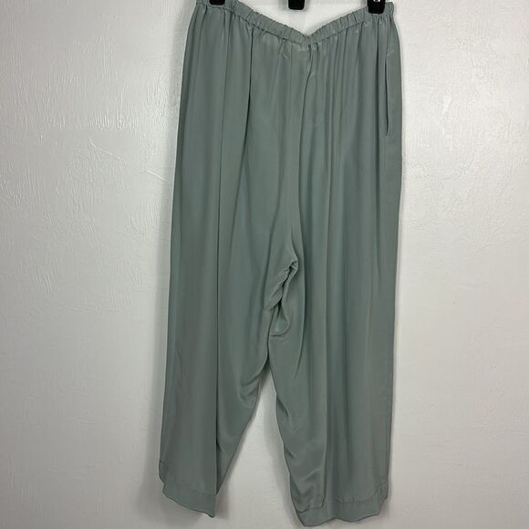 Soft Surroundings Silk High Waisted Straight Leg Lounge Ankle Pants Size L - Picture 4 of 10